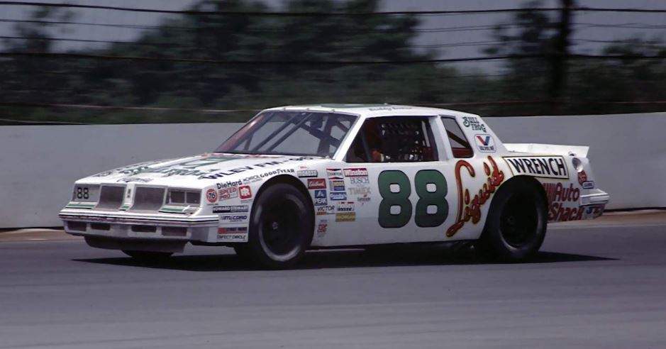 number 88 white car on the race track