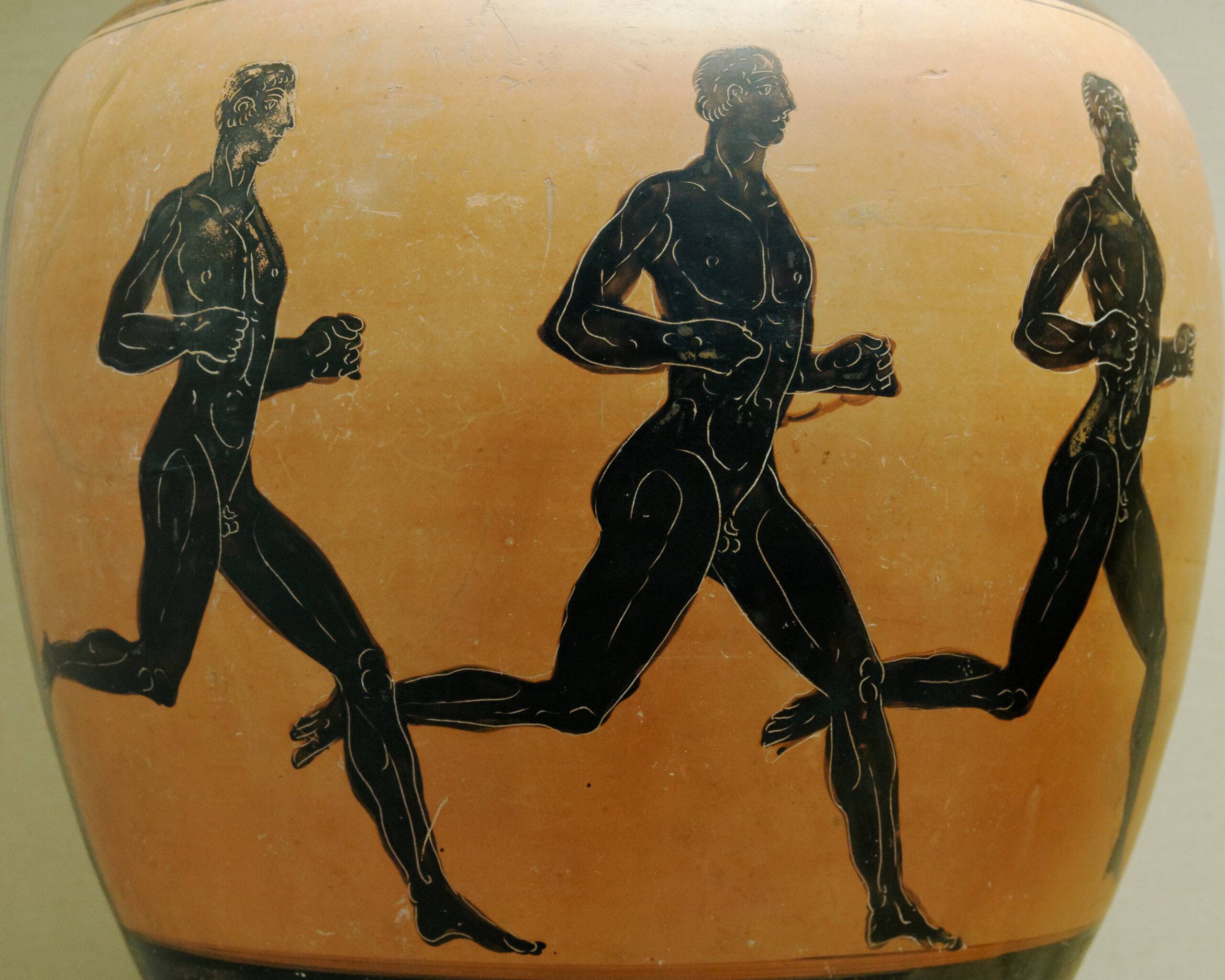 The discobolus is a copy of a geek statue c. 5th century BC. It represents an ancient Olympic discus thrower