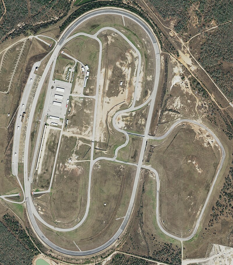 top view of the Texas World Speedway in 2015