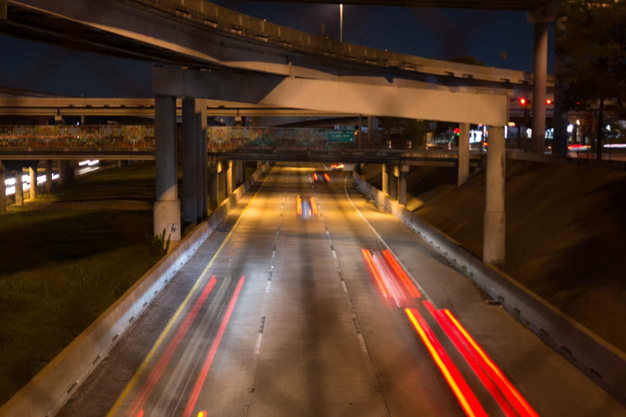 houston, Texas streets at night