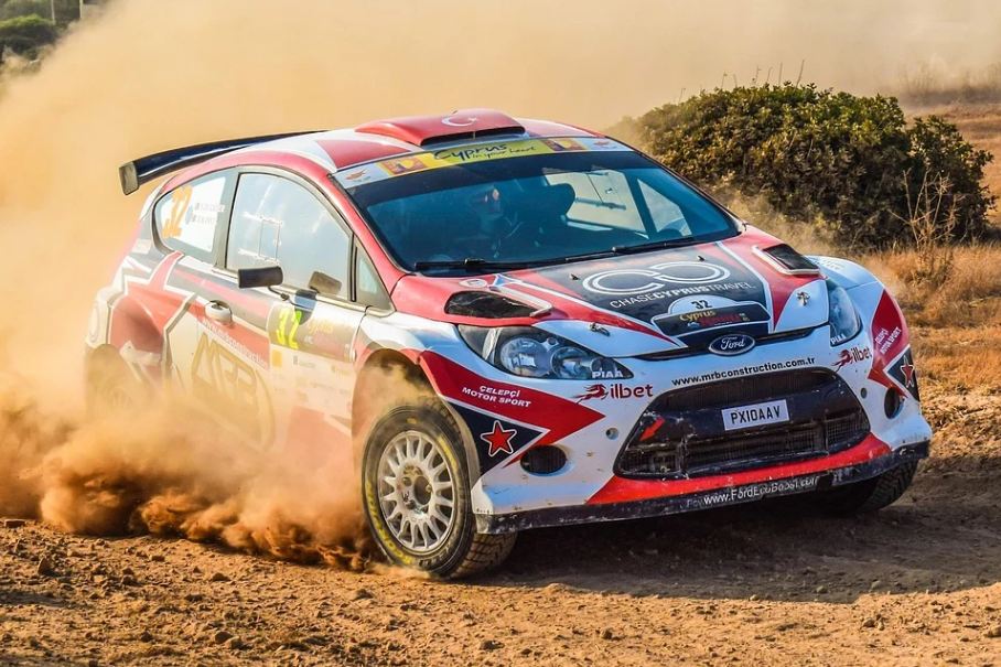 rally racing on harsh road conditions