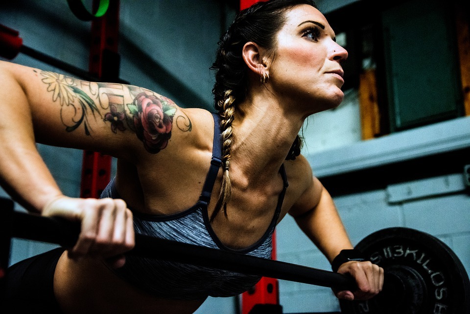 a woman doing workout
