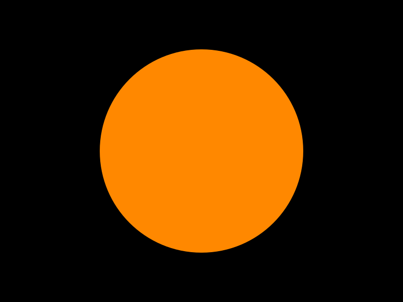 black with orange circle flag