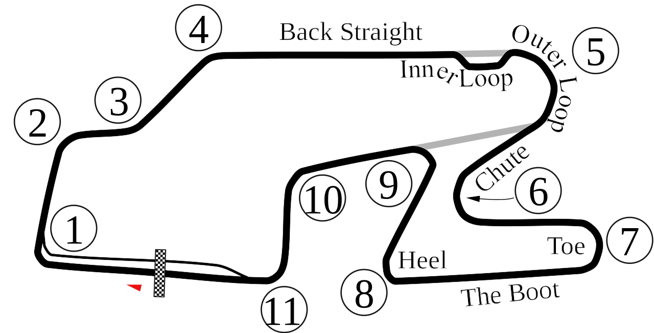 Watkins Glen International track map