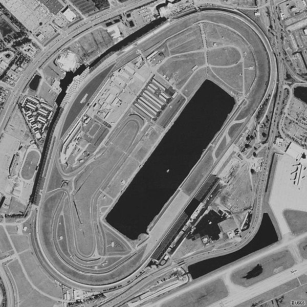 an aerial view of the Daytona International Speedway
