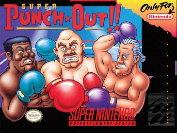 North American cover art depicting (from left to Right ) Mr. Sandman, Bald Bull, and Super Macho Man, the three initial champions in the game